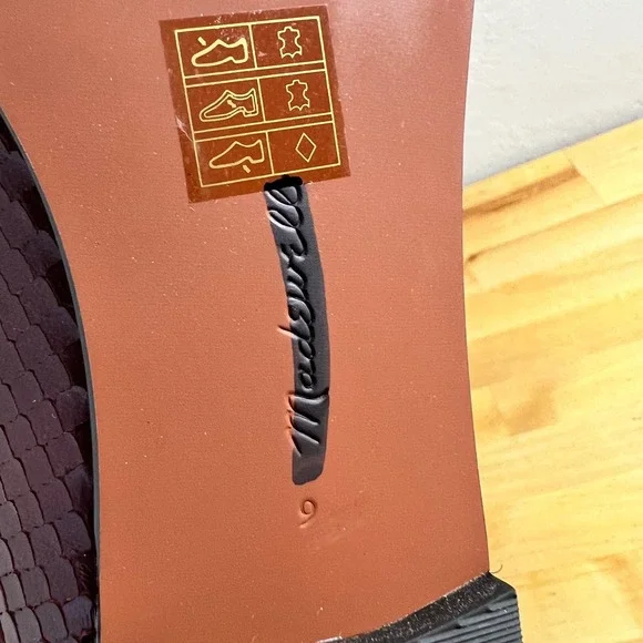 Madewell Greta Ballet Flat Size 9 Burgundy Snake Leather Mary Jane Square Toe - Picture 8 of 9